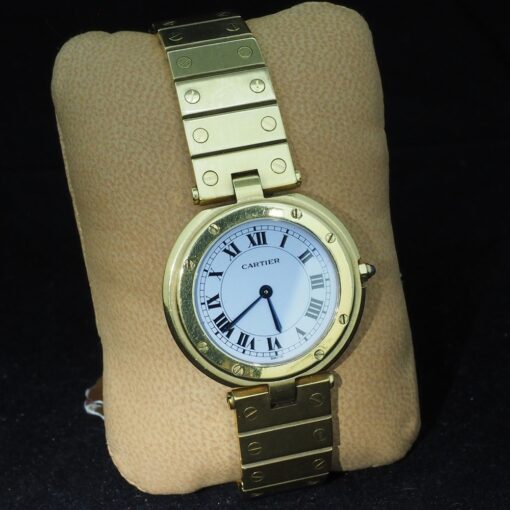 Reloj Cartier Santos Vendome Ronde 28mm de oro de ley 18 Kts.