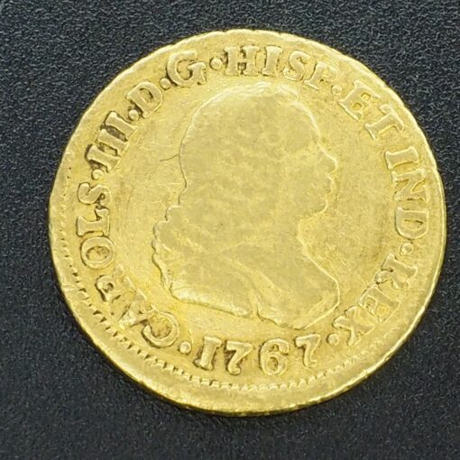 Moneda de Carlos III. Año 1767. Oro.