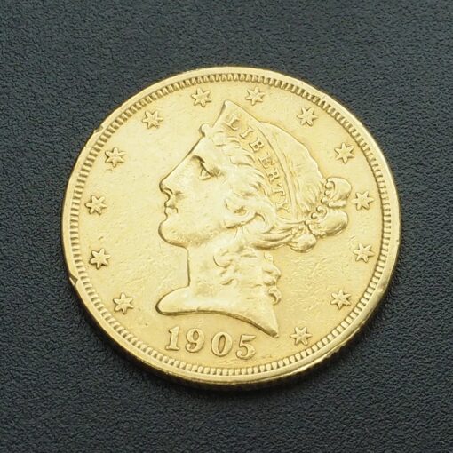 Moneda de 5 Dólares. Año 1905. Oro.