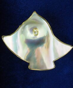 Broche madre perla con figura de fantasma con brillante