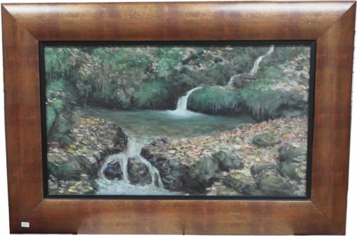 Cuadro con paisaje en óleo