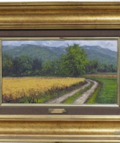 Cuadro con paisaje en óleo