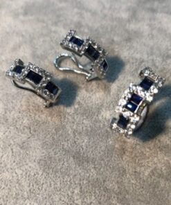 Pendientes y sortija con zafiros