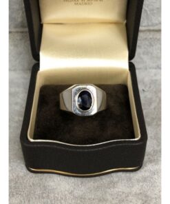 Sortija de caballero con Zafiro