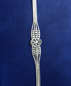 Alternative view of Pulsera articulada oro blanco con brillantes montada en oro blanco de ley 18kts