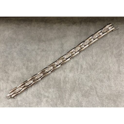 Pulsera oro blanco con brillantes