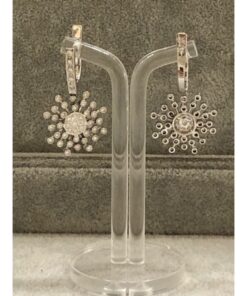 Alternative view of Pendientes  largos oro blanco  con brillantes