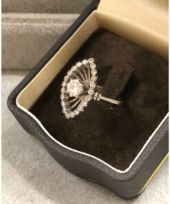 Alternative view of Sortija lanzadera VINTAGE con brillantes