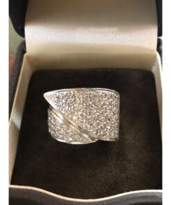 Sortija cuajada en pave de brillantes