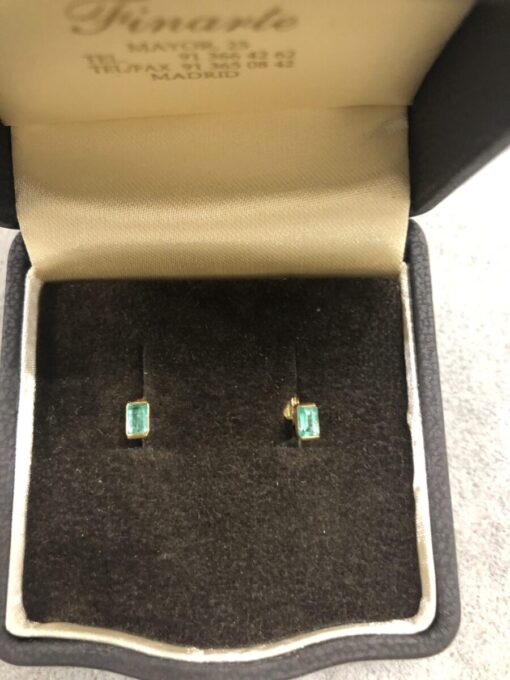 Pendientes esmeraldas colombianas