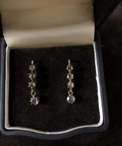 Pendientes años 20  con brillantes 0,70cts montado en oro amarillo de ley 18kts