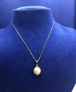 Alternative view of Cadena con colgante  de diamante montado en oro amarillo de ley 18kts