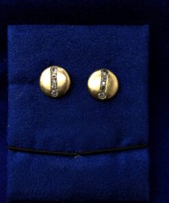 Gemelos con diamantes montados en oro amarillo de ley 18kts