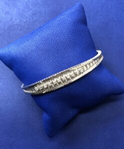 Pulsera con brillantes 0,22 montada en oro blanco de ley 18kts