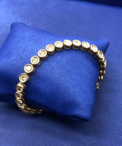 Alternative view of Pulsera con brillantes 6,25 cts montado  en oro amarillo de ley 18kts