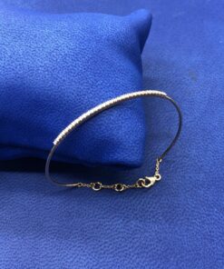 Alternative view of Pulsera  caña con brillantes ,030 cts montado en oro amarillo de ley 18kts