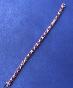 Alternative view of Pulsera con rubí 43 cts montado en oro blanco de ley 18kts