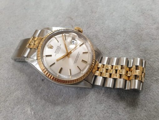 Reloj  de caballero DATE JUST calibre automático esfera gris   de acero y oro año 1973 - Imagen 2