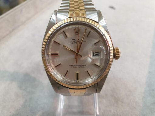 Reloj  de caballero DATE JUST calibre automático esfera gris   de acero y oro año 1973