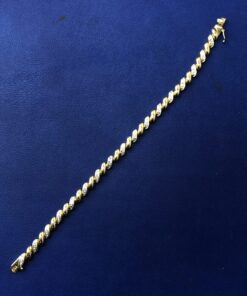 Alternative view of Pulsera espiral  montado en oro bicolor de ley 18kts