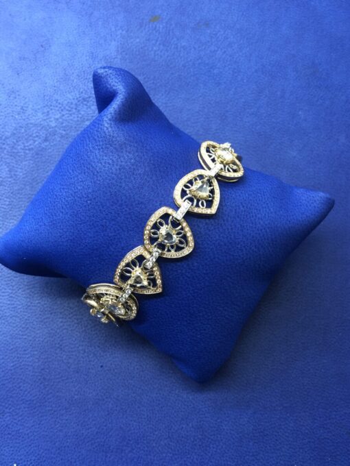 Pulsera con brillantes  6,15cts montado en oro bicolor de ley 18kts