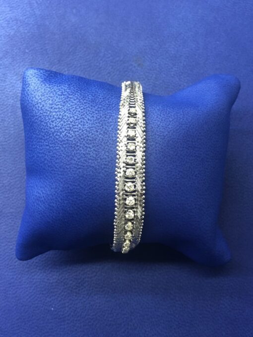 Pulsera con brillantes 0,50cts montada en oro blanco de ley 18kts