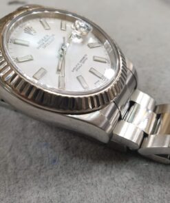 Alternative view of Reloj Date Just caballero esfera blanca automatico año 2019
