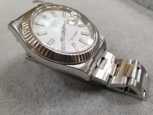 Reloj Date Just caballero esfera blanca automatico año 2019 - Imagen 2