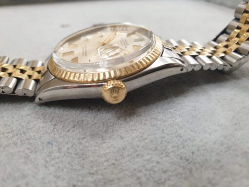Reloj  de caballero DATE JUST calibre automático esfera gris   de acero y oro año 1973 - Imagen 3