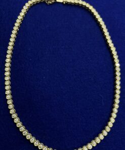 GARGANTILLA RIVIER CON BRILLANTES 9´60CTS CHATON . MONTADO EN ORO DE LEY AMARILLO 18KTS.
