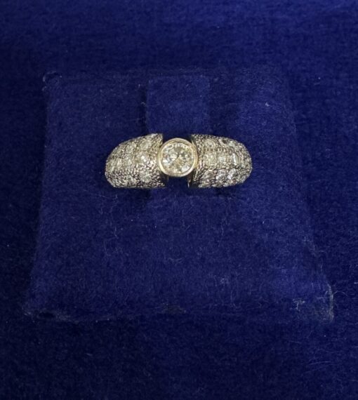 SORTIJA CON BRILLANTES 1,75CTS EN TOTAL. MONTADO EN ORO BICOLOR DE LEY 18KTS.