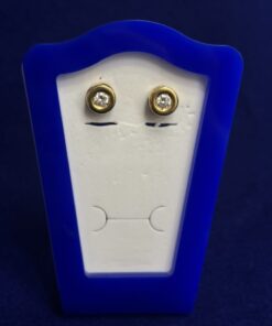 PENDIENTES REDONDOS DE BRILLANTES 0.60CTS. MONTADOS EN ORO AMARILLO DE LEY 18KTS.