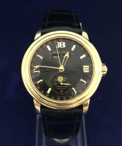 Reloj BlancPain oro rosa 18 kts con pulsera de piel y cierre oculto deployant automático
