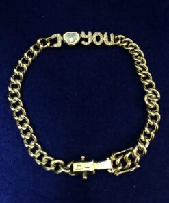 Alternative view of Pulsera Chopard modelo "I love you" Happy Diamonds, en oro de ley 18 kts, con contrastes originales de la marca.