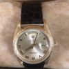 Rolex Oyster Perpetual Day-Date Oro, esfera champán de 36 mm en oro amarillo de ley 18kts., movimiento automático, año 1962, con pulsera de piel, caja original y factura.