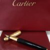 Pluma estilográfica Pasha de Cartier, año 1989, chapada en oro con plumín en oro de ley 18 kts.