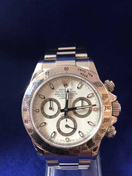 Rolex Daytona, Ref.: 116520, esfera blanca, 40mm, automático, en acero, año 2006.