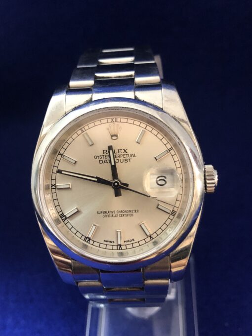 Rolex Datejust 36, Ref.: 116200, esfera argenté, movimiento automático, 38mm, en acero, año 2009. Con caja y documentos originales.