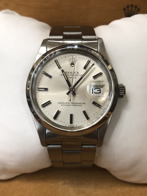 Rolex Oyster Perpetual Date, Ref.: 1500, 36 mm, automático, caja y pulsera de acero, año 1984.