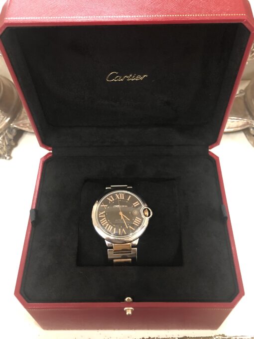 Reloj Cartier Modelo Ballon Bleu para caballero, 42 mm, en acero y oro amarillo de ley 18 kts, automático, año 2015. - Imagen 2