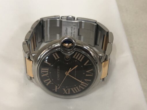 Reloj Cartier Modelo Ballon Bleu para caballero, 42 mm, en acero y oro amarillo de ley 18 kts, automático, año 2015.