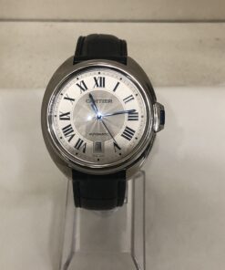 Reloj de caballero Modelo Clé de Cartier, Ref.: WGCL0005, en acero y pulsera de piel genuina, automático, año 2018.