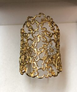 Sortija "milosos" TOUS con corazón de brillantitos en oro amarillo de ley 18 kts.