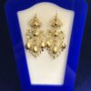 Pendientes de época isabelina estilo chandelier (finales s. XIX) con filigrana de oro y diamantes en oro amarillo de ley 18 kts.