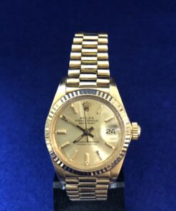 Rolex Lady Datejust con brazalete jubilee en oro amarillo de ley 18 kts, 28mm, automático.