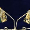 Pendientes Chevalier (años 40) con crisoprasa y 0'30 cts de diamantes en total, realizados en oro amarillo de ley 18 kts.