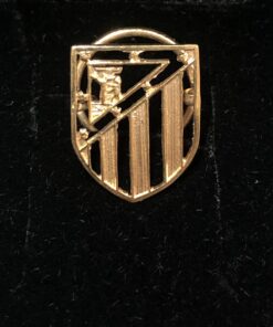 Insignia para ojal conmemorativa del Club Atlético de Madrid realizada en oro amarillo de ley 18 kts.