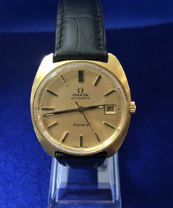 Reloj Omega Seamaster vintage, automático con fecha, realizado en oro amarillo de ley 18 kts.