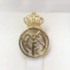 Insignia para ojal conmemorativa del Real Madrid realizada en oro amarillo de ley 18 kts.