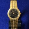 Reloj de señora Vacheron Constantin modelo PHIDIAS, realizado en oro de ley 18 kts, esfera negra de 25 mm, mecanismo de cuarzo. Año 1990 ca.